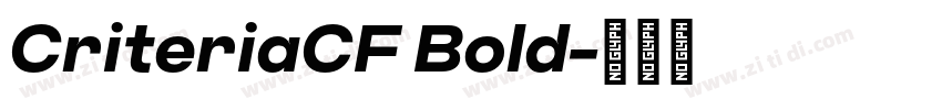 CriteriaCF Bold字体转换